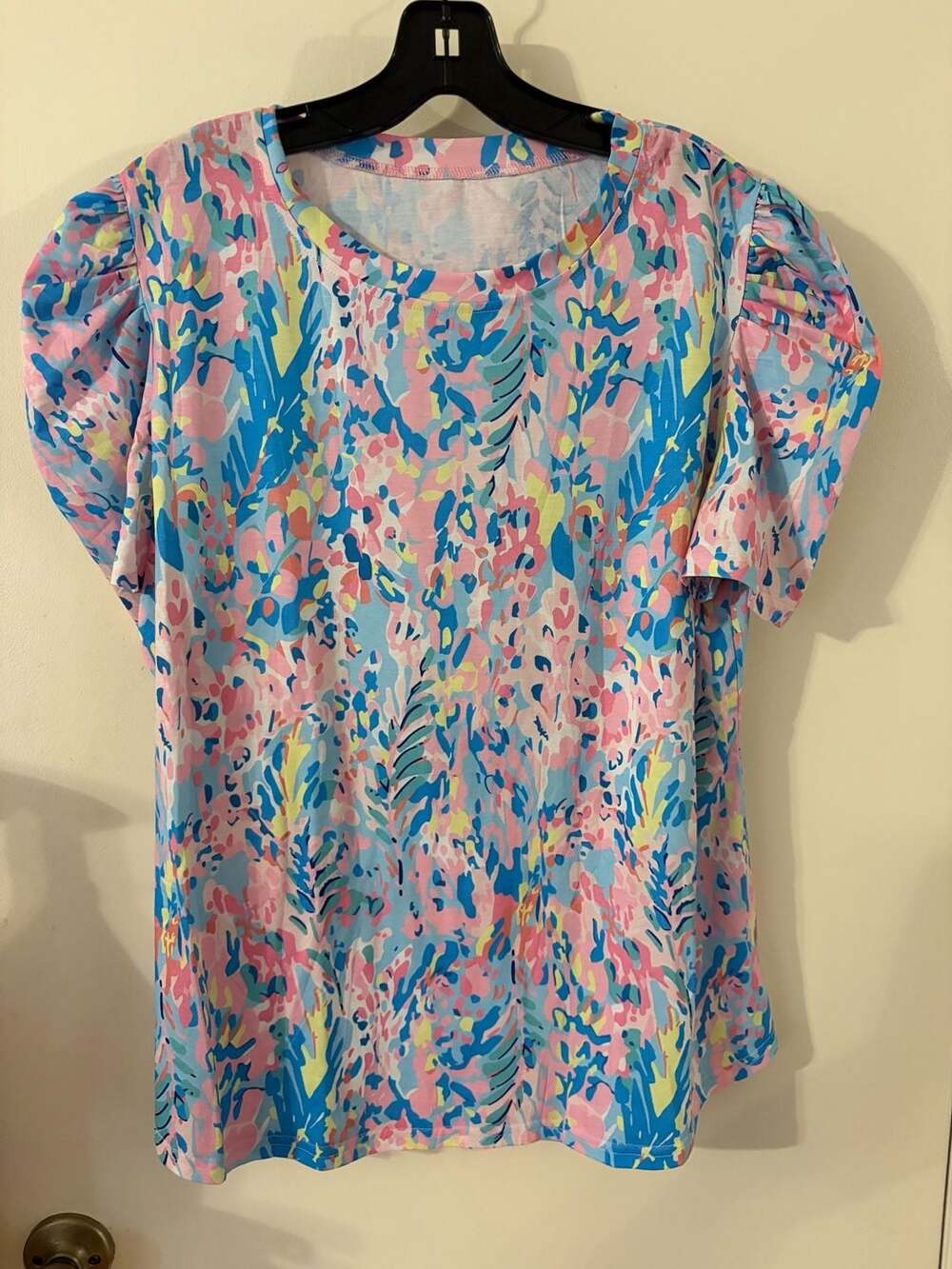Ivicoer Fashion Women's Puff Short Sleeve Crew Neck Casual Top